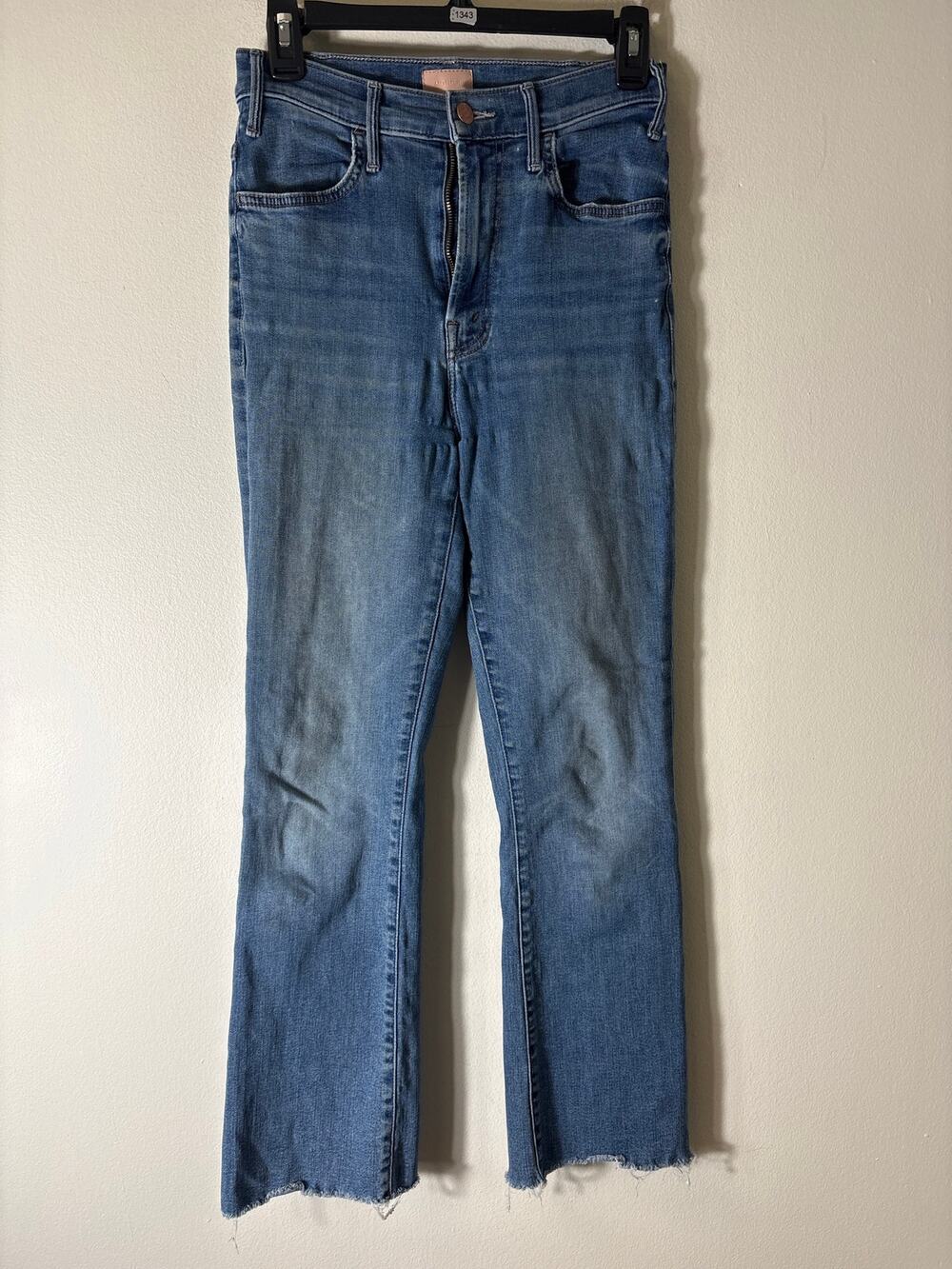 Mother The Hustler Ankle Fray Healing Jar Color Denim Sz 27